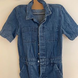 Everlane denim jumpsuit.